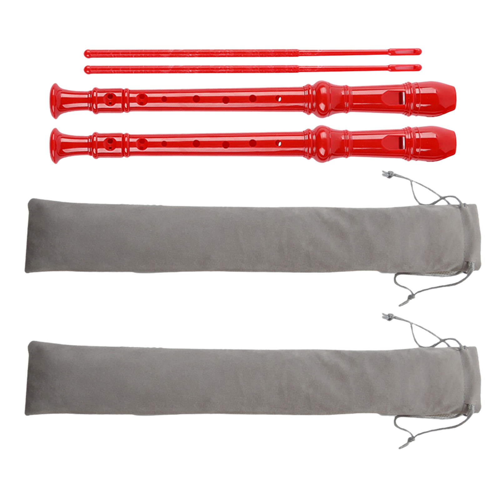 Soprano Recorder Plastic - 2本セット 学生用ソプラノリコーダー 楽器 8穴 ドイツ式 プラスチック製