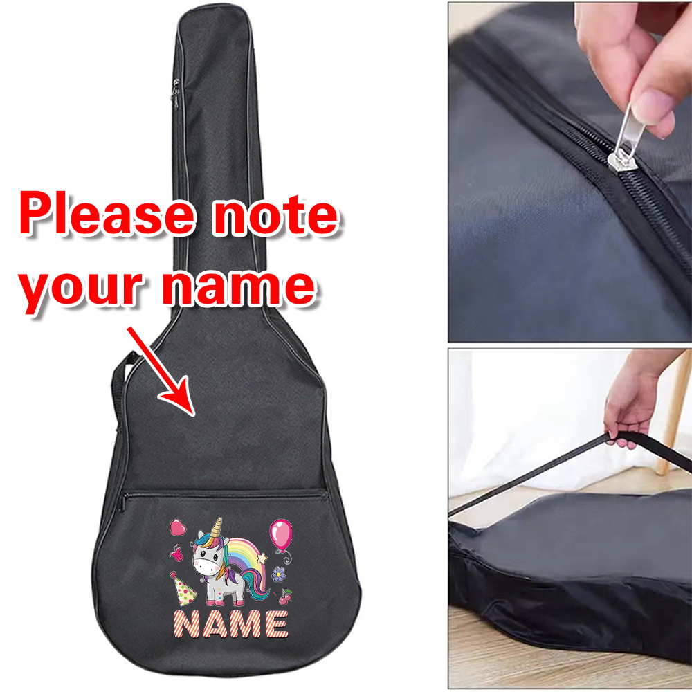 Musical Instrument And Names - カスタマイズされた名前入りギターバッグ 36-41インチ 防水ギターケース パッド入りコットンギターケースバッグ 楽器収納バックパック