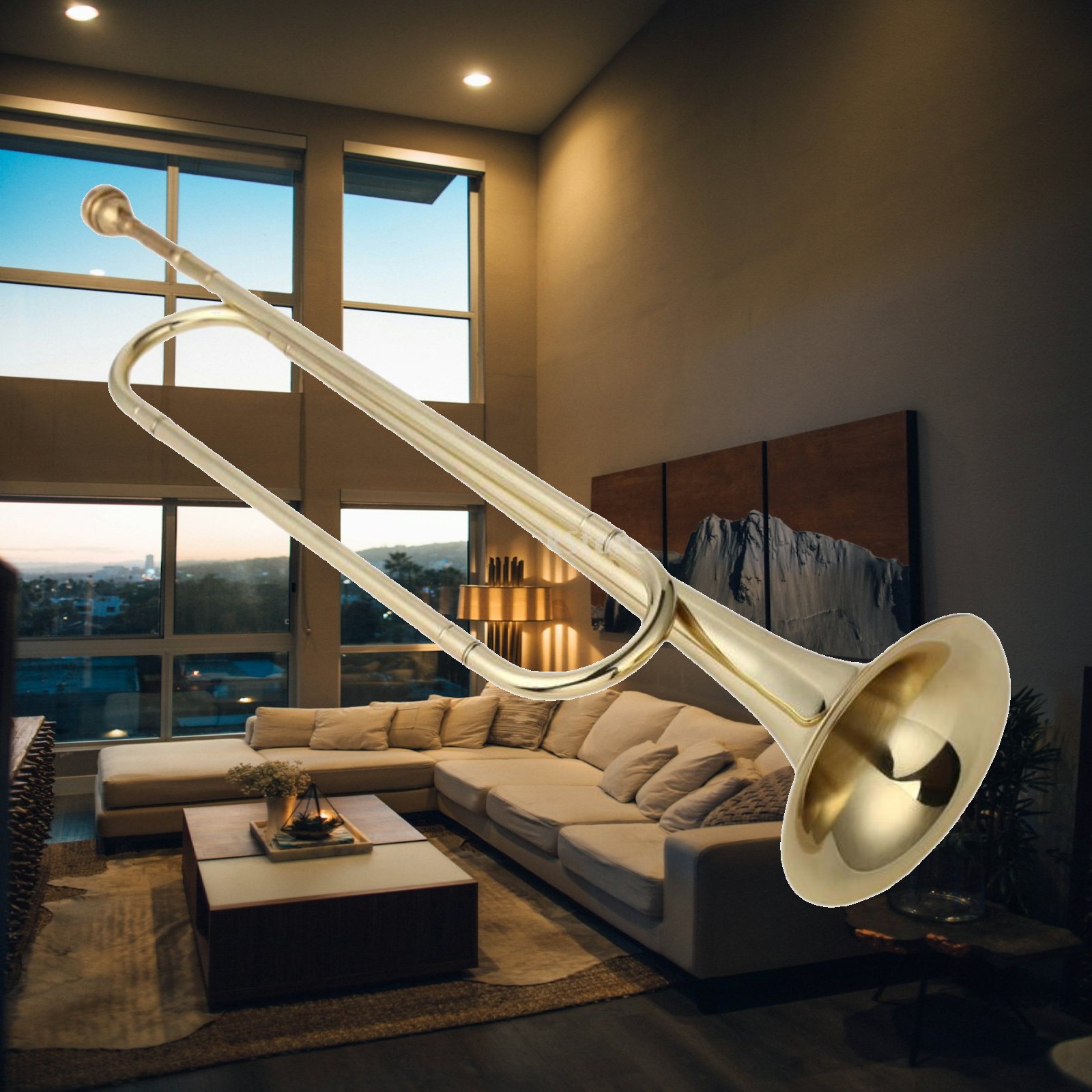 Musical Instrument Bugle - B♭バグル ヤングチームバグル クラシックプロフェッショナルポータブル楽器 マーチングバグル 騎兵隊用バグル