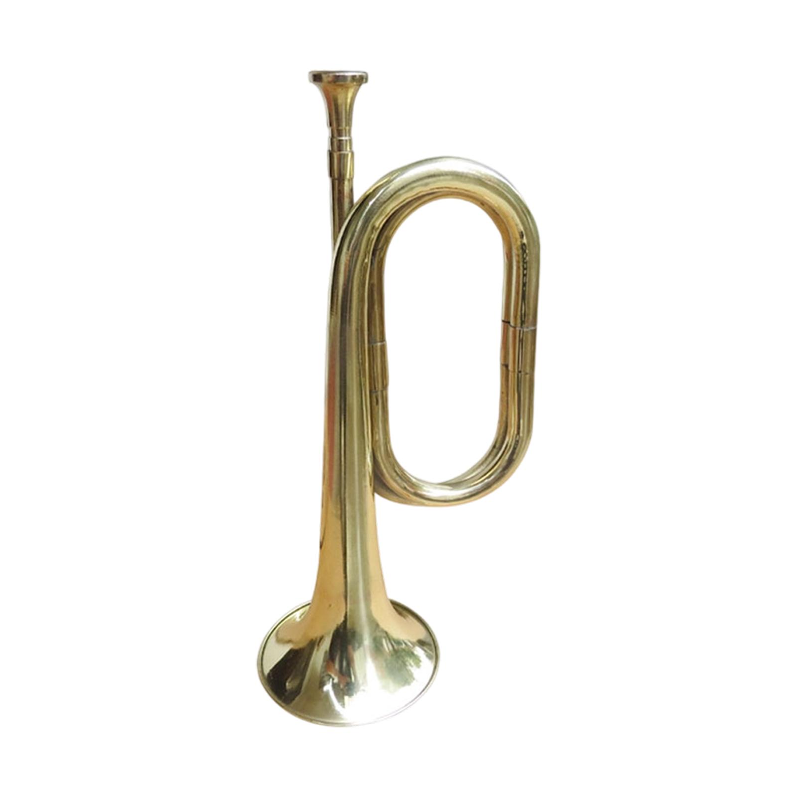 トランペットバグル楽器 ポータブル 13インチ 厚手の吹奏管 - Musical Instrument Bugle のレビューと価格