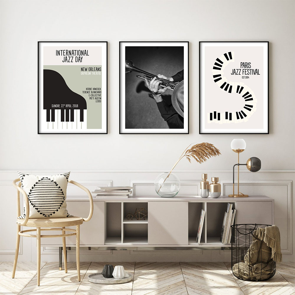 ヴィンテージギャラリーキャンバス絵画ポスター写真音楽肖像画さ - Picture Of Musical Instrument のレビューと価格