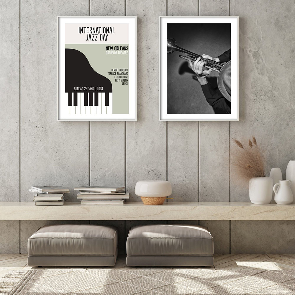 ヴィンテージギャラリーキャンバス絵画ポスター写真音楽肖像画さ - Picture Of Musical Instrument のレビューと価格
