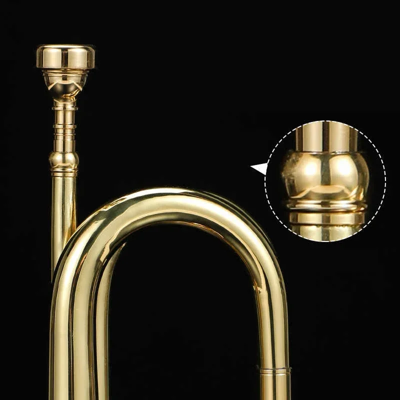 真鍮製トランペット 子供用 初心者用 ミリタリーラッパ 手袋 - Musical Instrument Bugle のレビューと価格