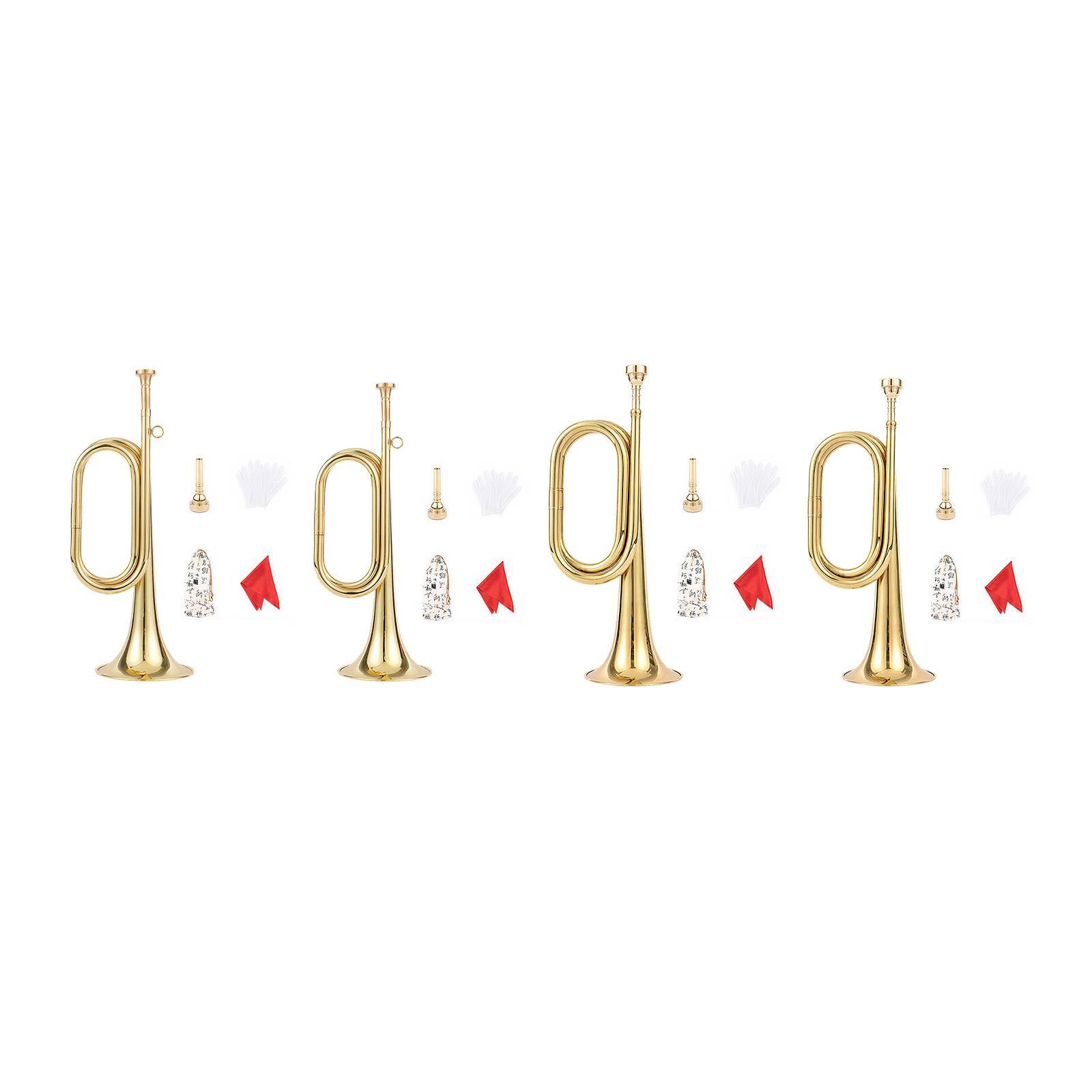 トランペット（グローブ付き）楽器 金管楽器 マーチングバグル - Musical Instrument Bugle のレビューと価格