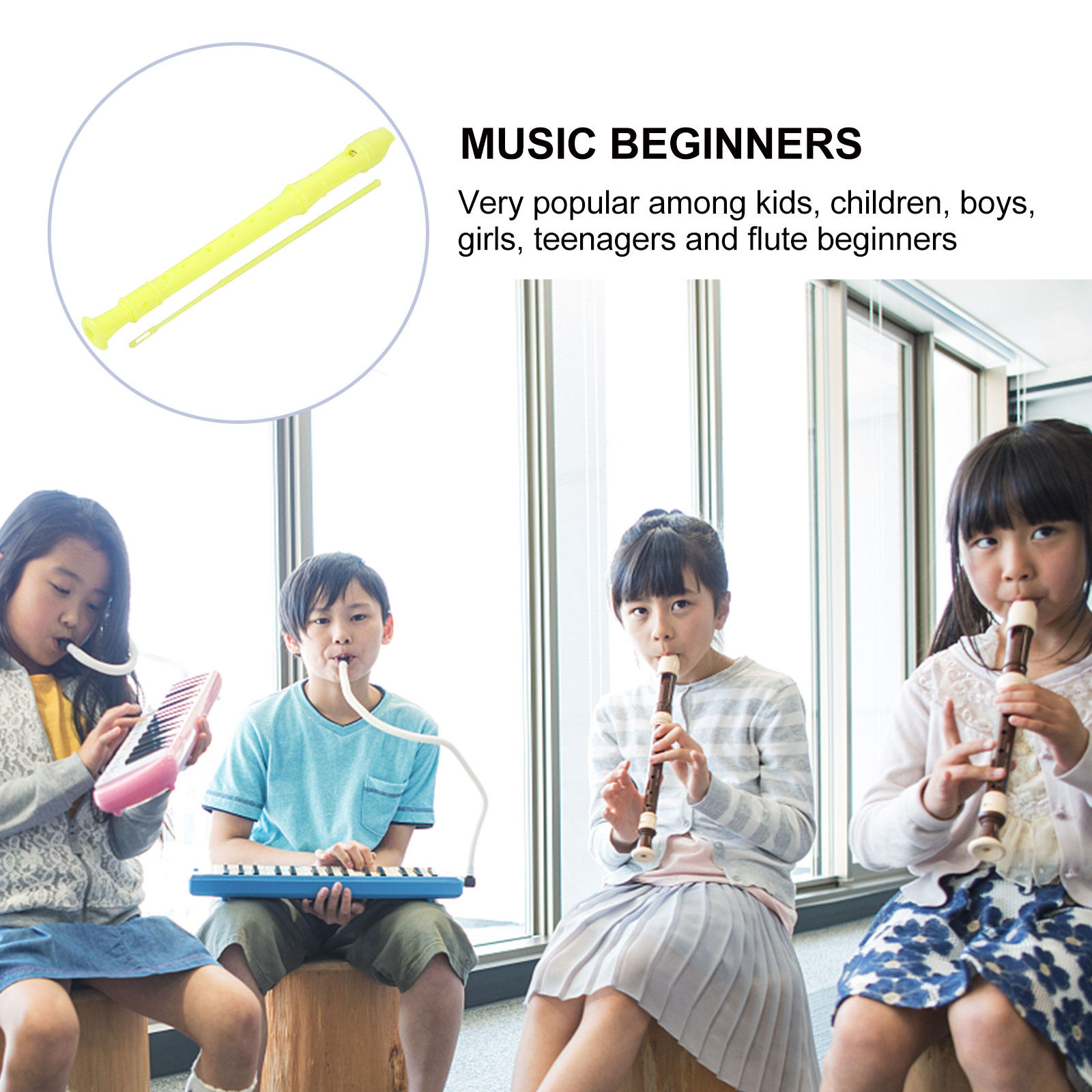 1 セット子供用ソプラノリコーダー 8 穴 ABS プラスチ - Soprano Recorder Plastic のレビューと価格