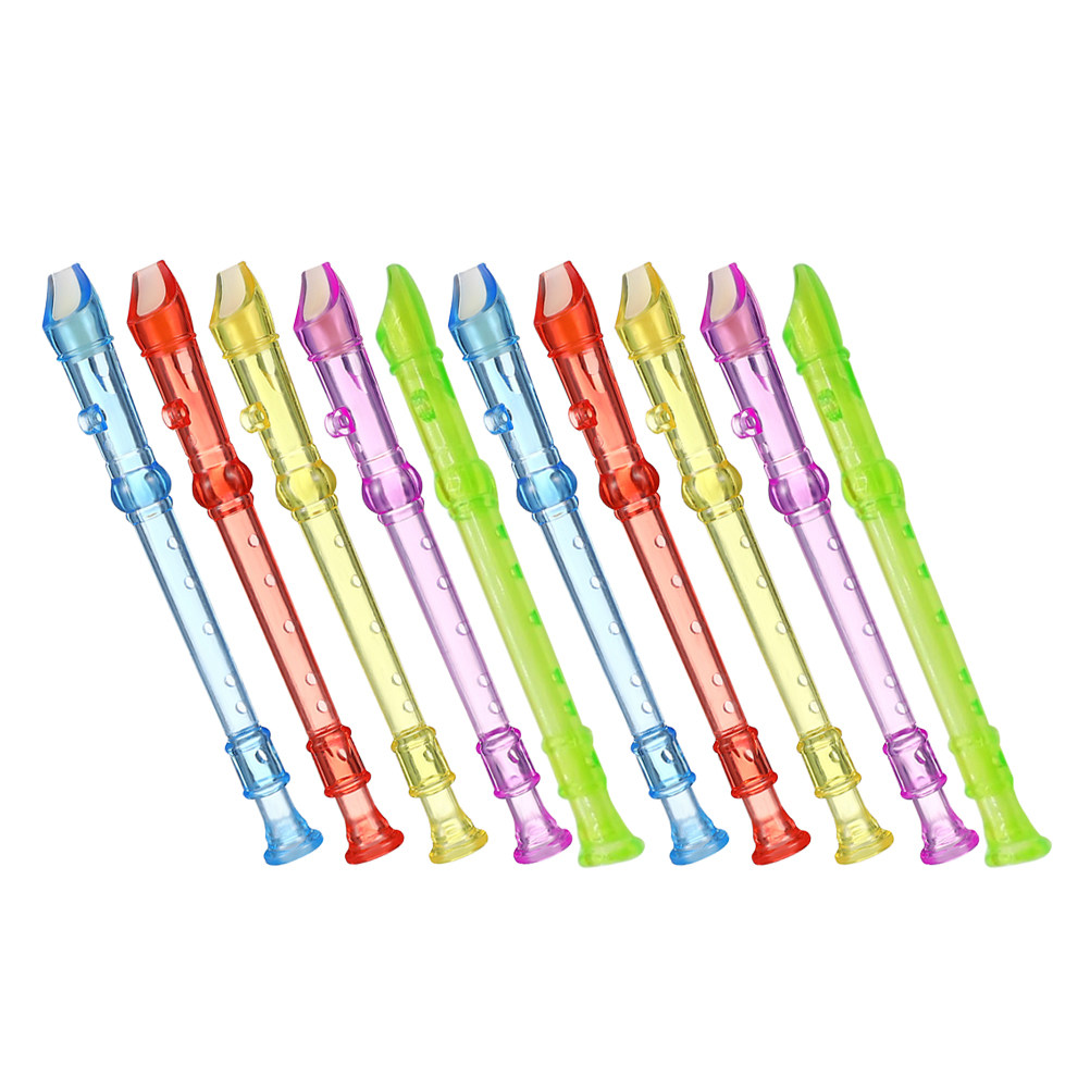 10個入り、軽量で持ち運びやすい、6孔のキャンディカラー半透 - Soprano Recorder Plastic のレビューと価格