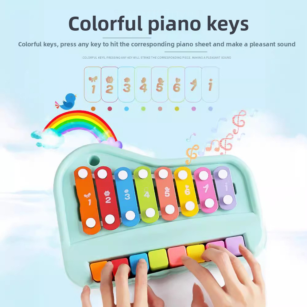 8音階シロフォンピアノ 2-in-1 早期教育用音楽玩具 マ - Musical Instrument Harmonium のレビューと価格