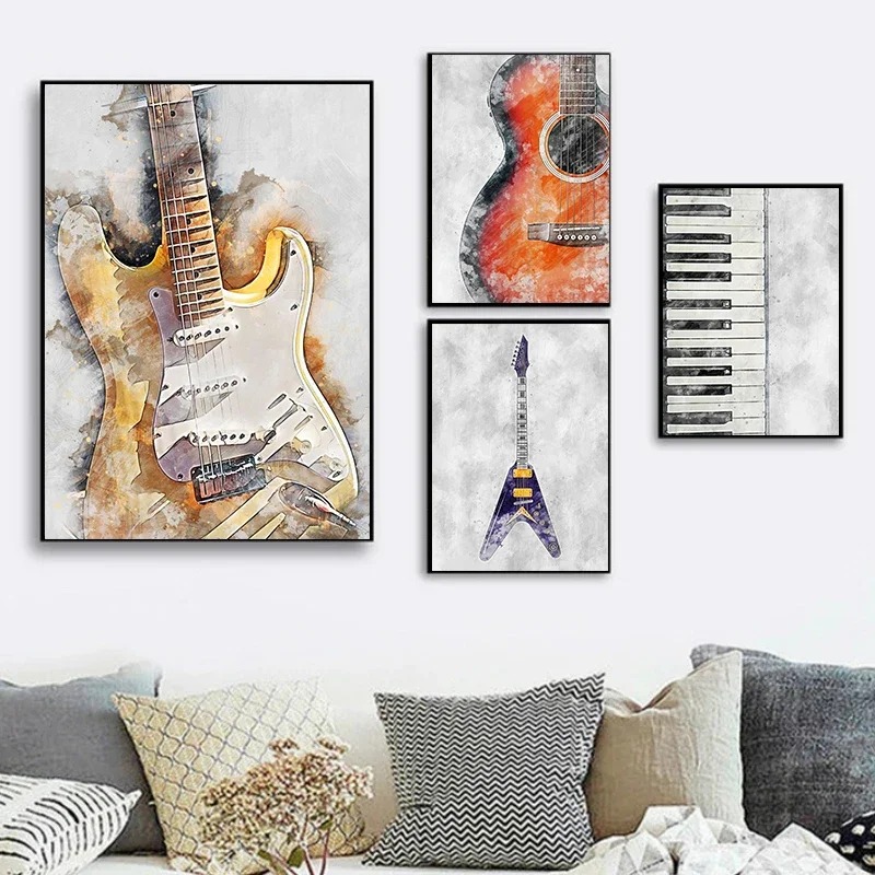 1pc フレームレス楽器サックスバイオリンチェロギターピアノ - Picture Of Musical Instrument のレビューと価格