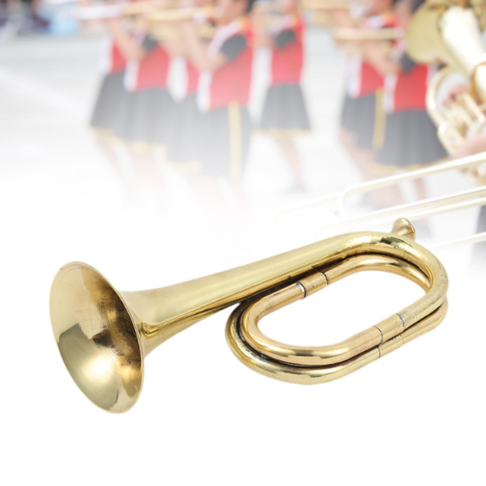真鍮製のトランペット型の吹奏楽器、大口径の吹奏楽器、屋外のブ - Musical Instrument Bugle のレビューと価格