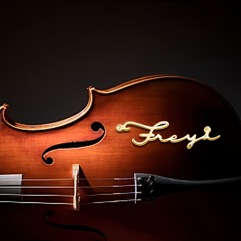 [カスタム] 名前入り装飾ネームプレート、ギター、バイオリン - Musical Instrument And Names のレビューと価格