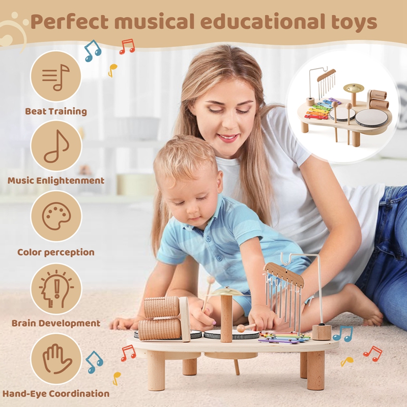 赤ちゃん知育玩具木製エオリアンベルモンテッソーリ子供の音楽お - Musical Instrument Harmonium のレビューと価格