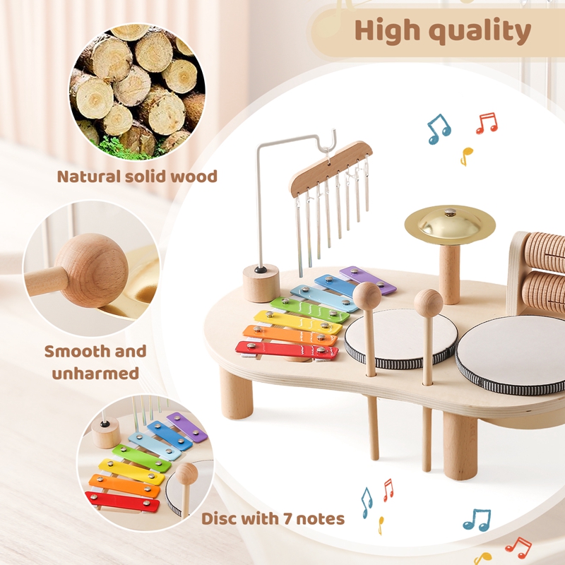 赤ちゃん知育玩具木製エオリアンベルモンテッソーリ子供の音楽お - Musical Instrument Harmonium のレビューと価格