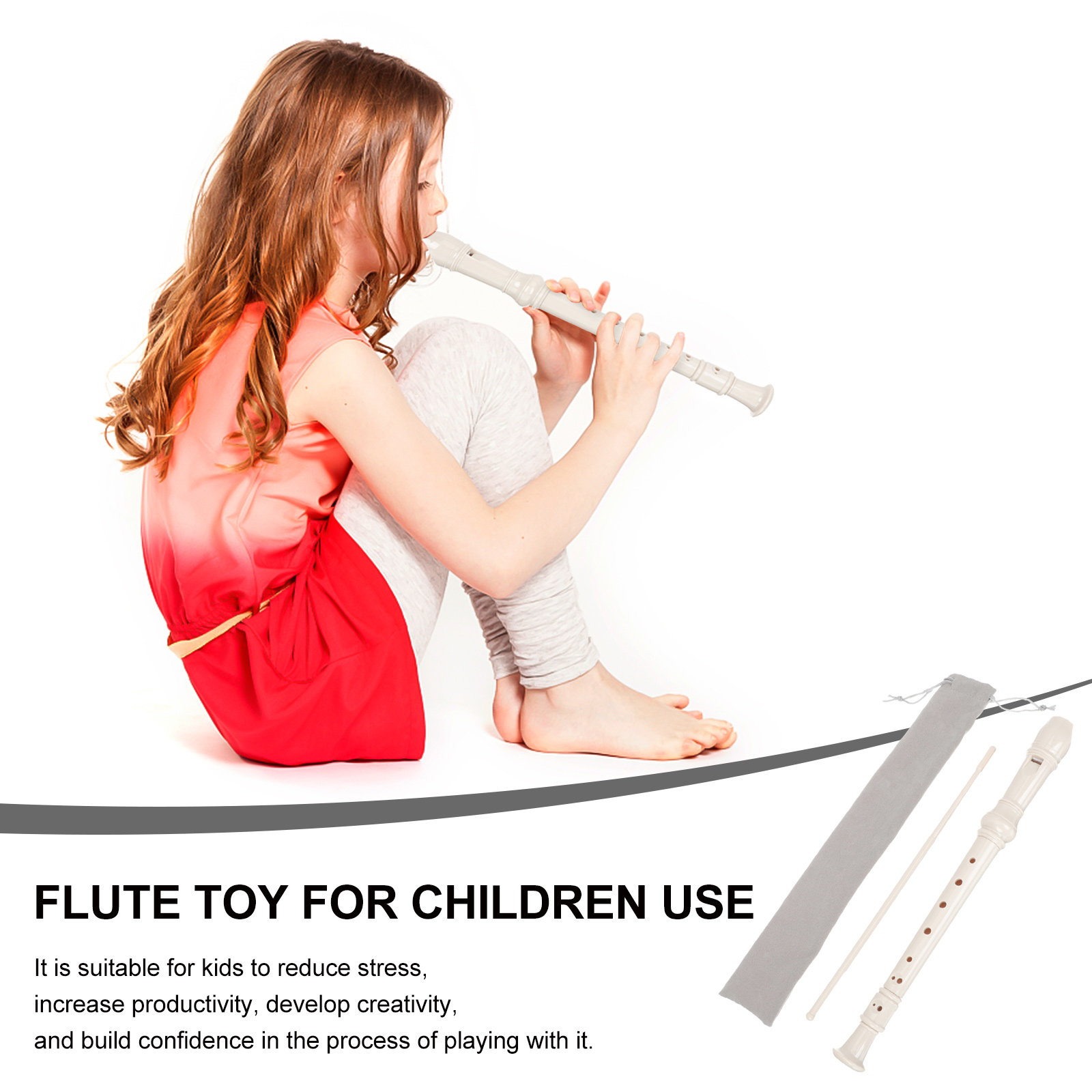 子供用8穴クラリネットセット 初心者向けソプラノリコーダー  - Soprano Recorder Plastic のレビューと価格