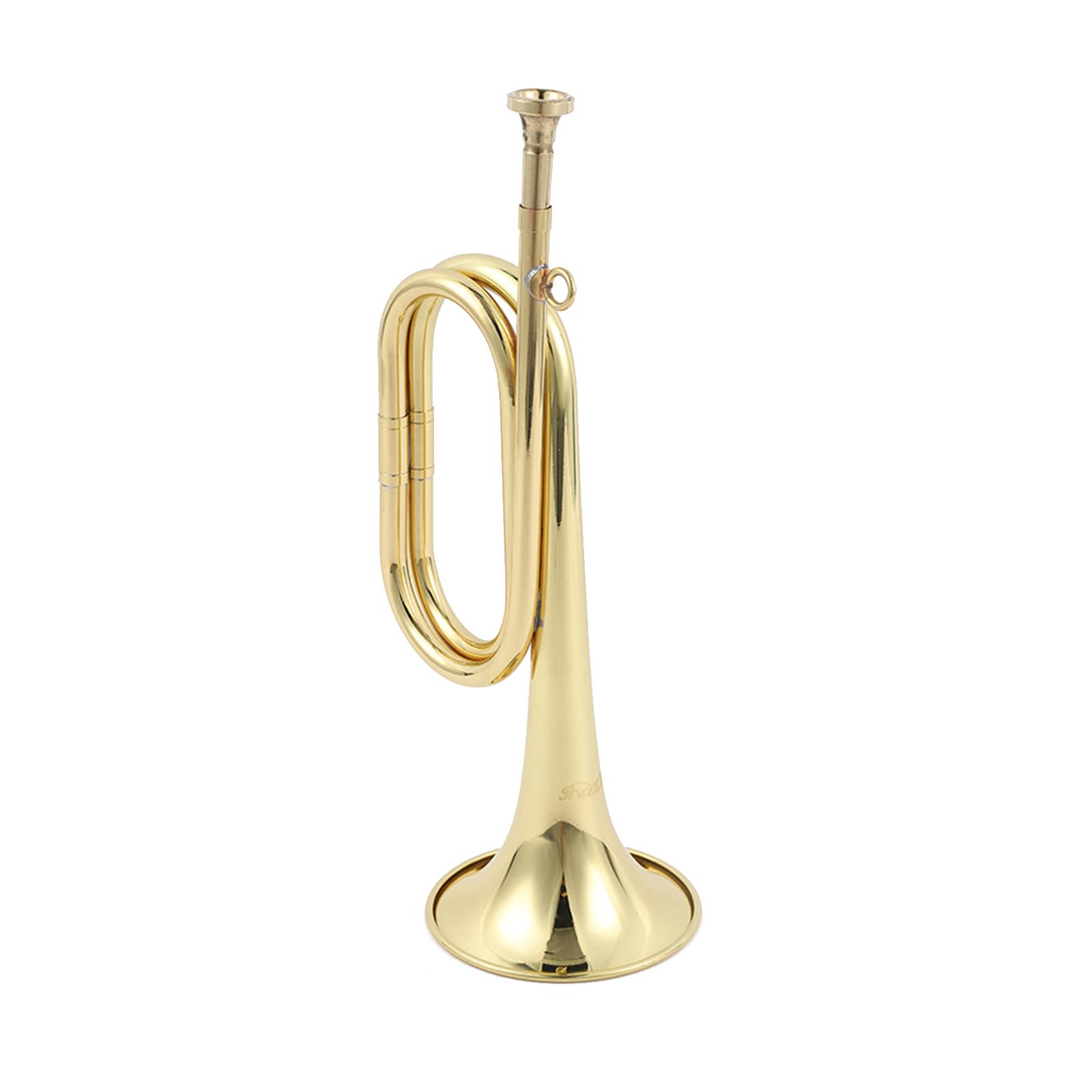 ミニ金管楽器トランペットマウスピース金管楽器ゴールデン仕上げ - Musical Instrument Bugle のレビューと価格