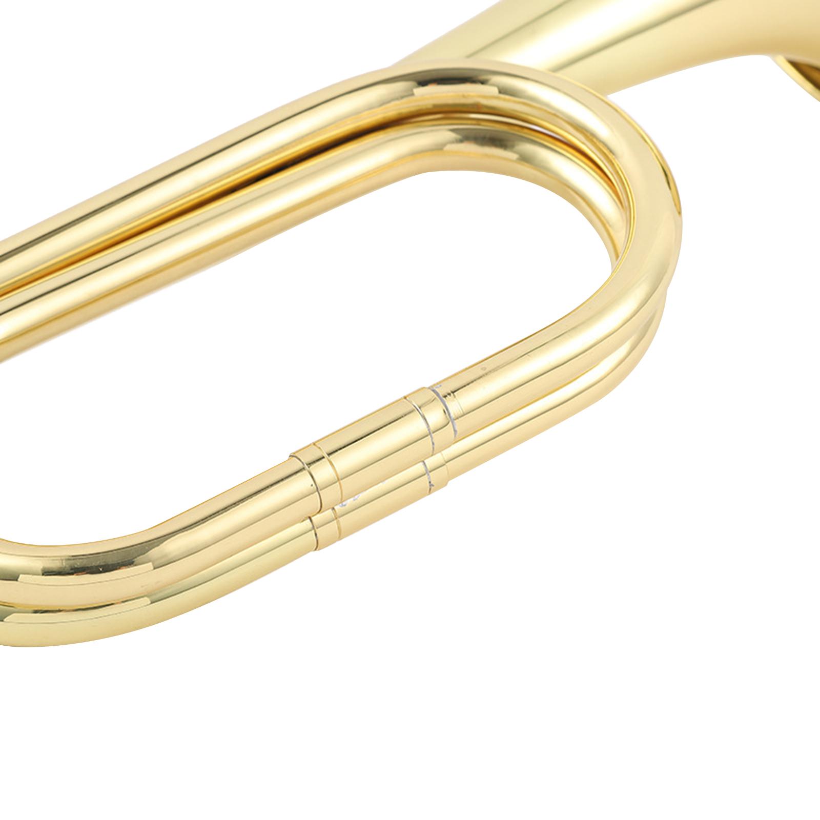 ミニ金管楽器トランペットマウスピース金管楽器ゴールデン仕上げ - Musical Instrument Bugle のレビューと価格