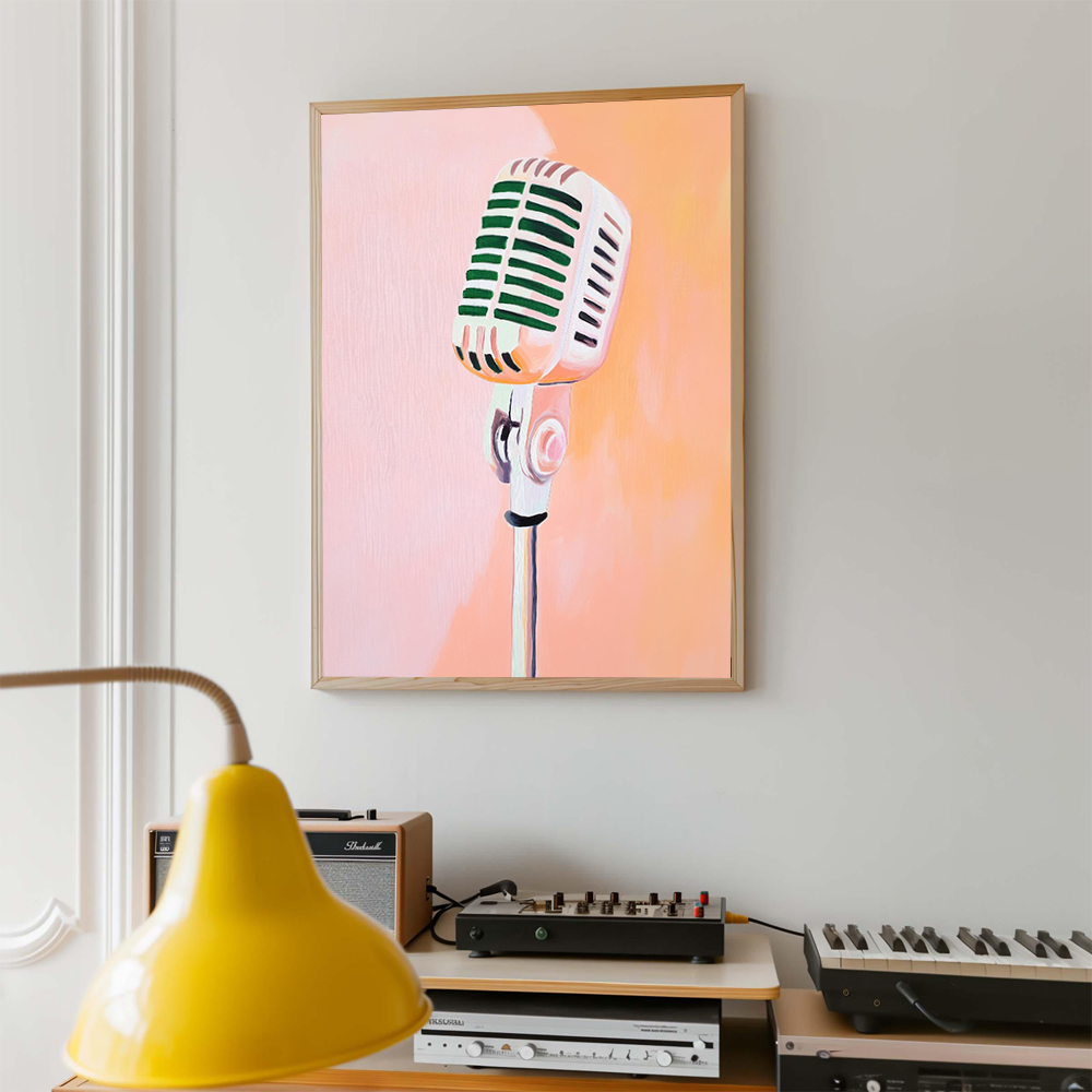 レトロな音楽アートポスター、レコードプレーヤー、楽器の絵画プ - Picture Of Musical Instrument のレビューと価格