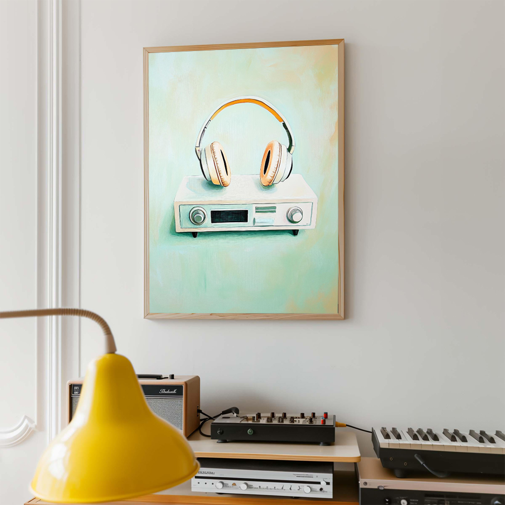 レトロな音楽アートポスター、レコードプレーヤー、楽器の絵画プ - Picture Of Musical Instrument のレビューと価格